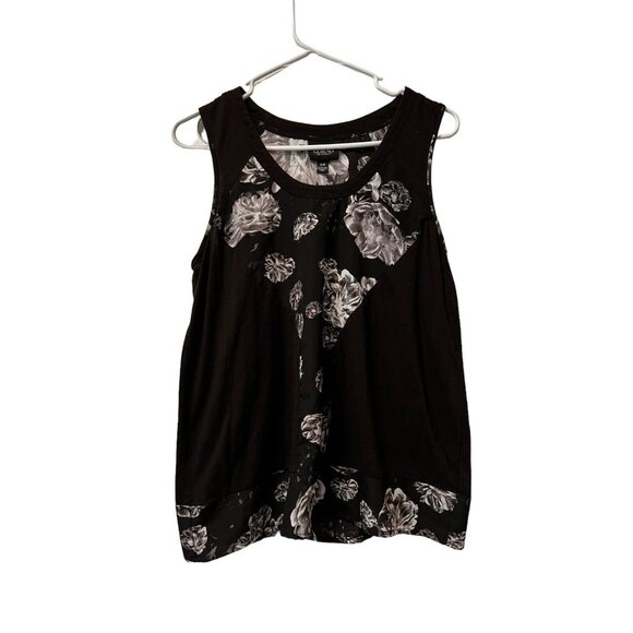 Prabal Gurung For Target Womens Black Floral Sleeveless Tank Top Size Small City - Picture 1 of 8